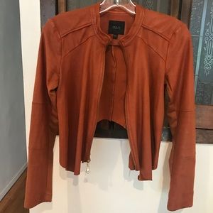 Faux leather biker jacket